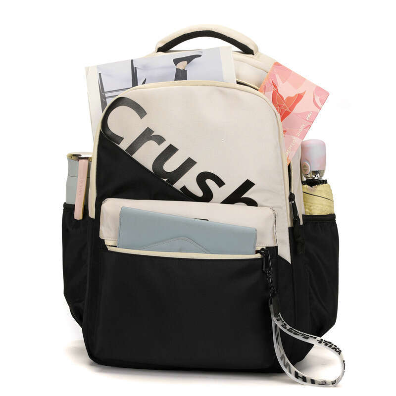 New Style INS Casual Junior High School Student Backpack Unisex Campus Lightweight Burden-Reducing Double Shoulder Bag