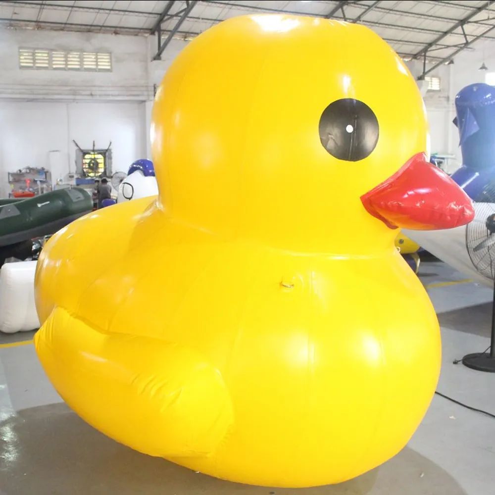8m height (26ft) Giant Inflatable Yellow Duck Top Quality Water Used Big Floating Fixed Rubber Cartoon Toy For Promotion