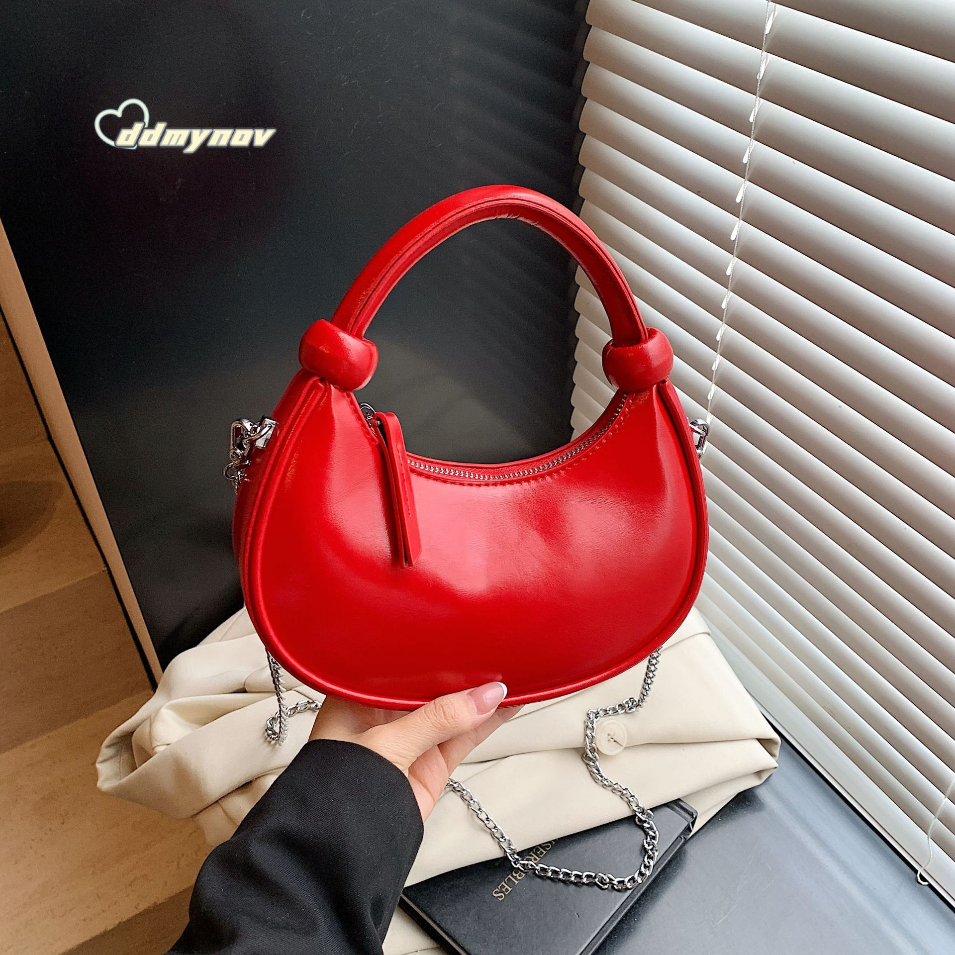 Korean Style Niche Casual Dumpling Design Sense Bags Handbag Simple Fashion Solid Color Shoulder Crossbody Bag ddmynov