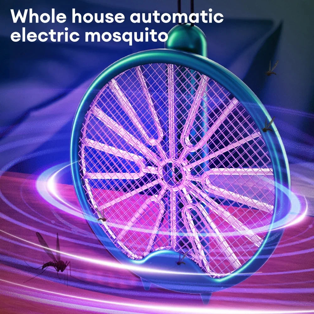 3000V Electric Mosquito Racket Mosquito Killer Lamp USB Rechargeable Foldable Mosquito Repellent Lamp Swatter Fly Swatter 250609