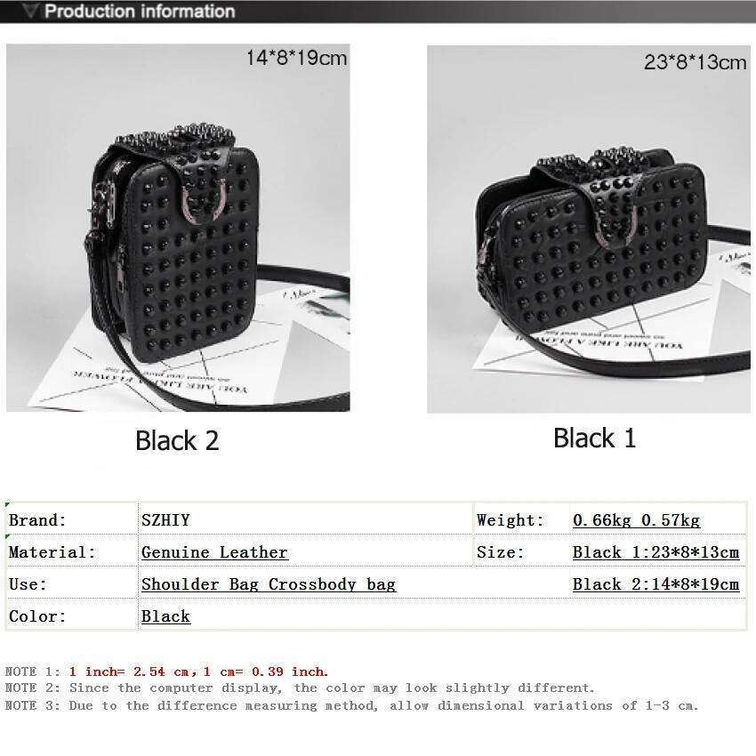 Designer Rivet Shoulder Bag Women Fashion Crossbody Purse For Grils Multi Pocket Phone Zero Wallet Soft Leather Handbag Carteras