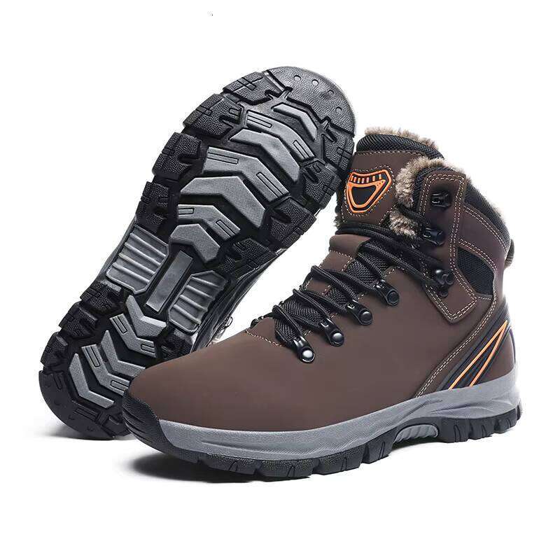 Wholesale Big Size Outdoor Factory Price Men Add Fur Keep Warm Sport Hiking Boots Winter Shoes