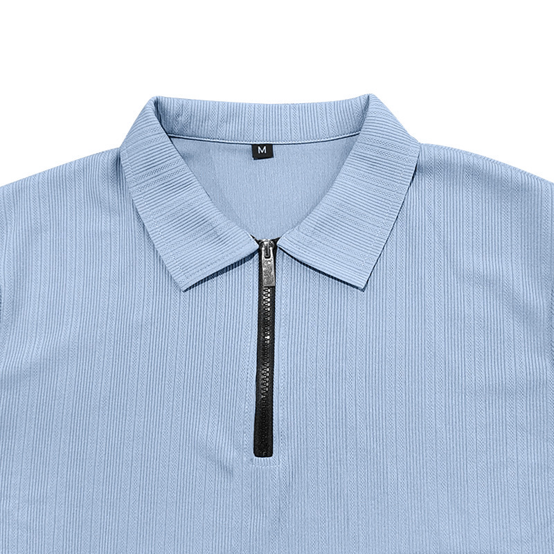 designer polo t shirt Men's Heavyweight Stretch Jacquard Short-Sleeve Collared Polo Shirt - New Summer Casual Style European Sizes: S-3XL