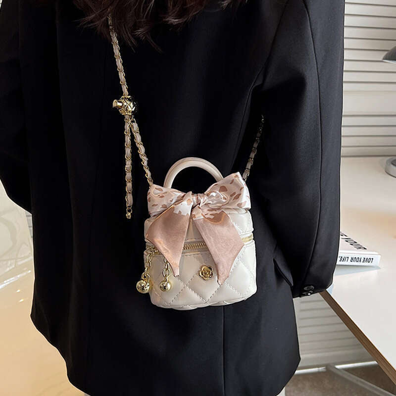 Chanel Style for Women 2024 New Fashion Quilted Chain Shoulder Crossbody Mini Square Bucket Bag