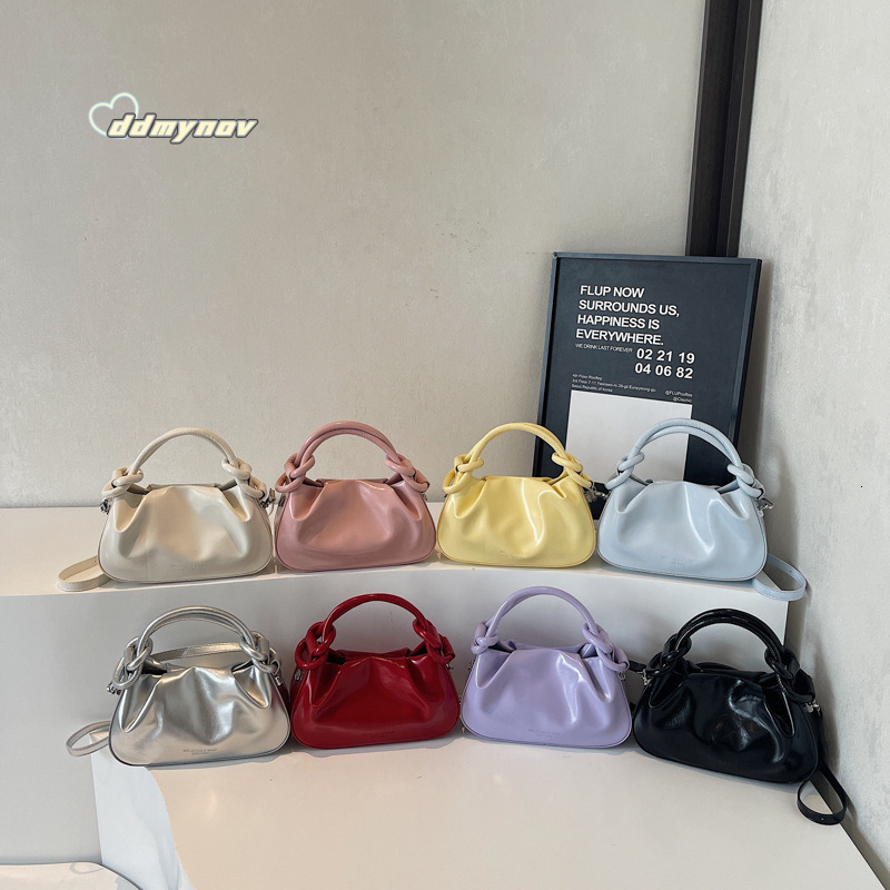 Minimalist Casual Fresh Bags Trendy Versatile Niche Design Lightweight Single Shoulder Crossbody Handheld Cloud Bag ddmynov