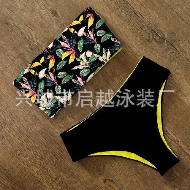 2022 Swimwear Swimsuit Women Print High Waist Bikini Set Bathing Suit Female Beach Wear Biquini
