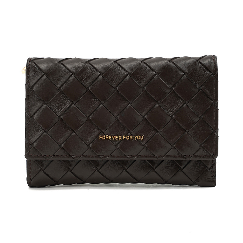 Free Shipping 2025 New Designer Bag Exquisite High-end Women's Wallet Woven Pattern Multifunctional Large Capacity Coin Bag Exquisite Practical C