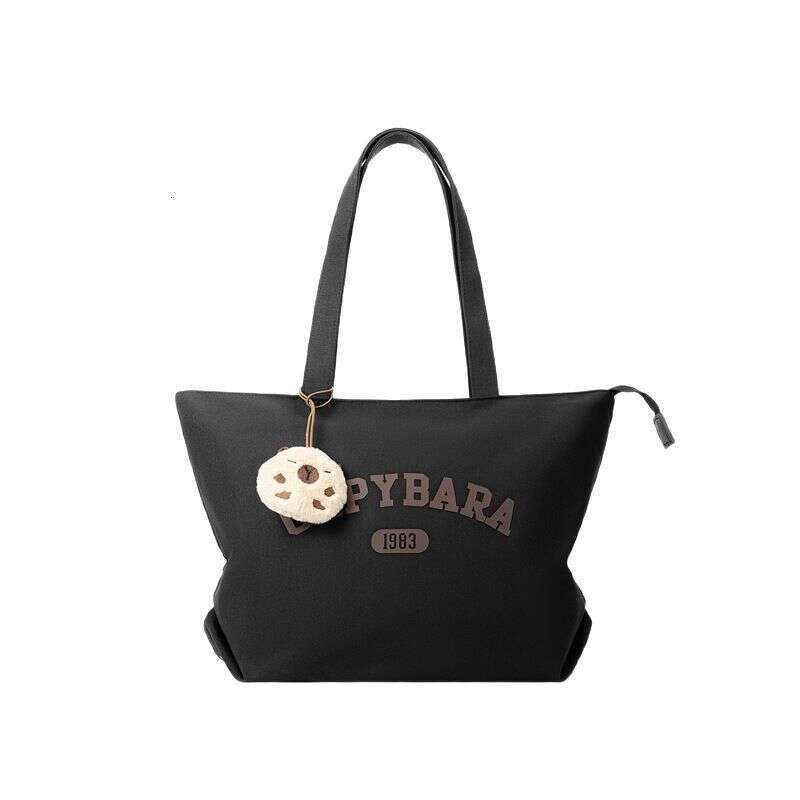 Niche Double-Layer Tote Bag For Women, Large Capacity Commuter Laptop Handbag, Canvas Shoulder Bag, Simple And Trendy