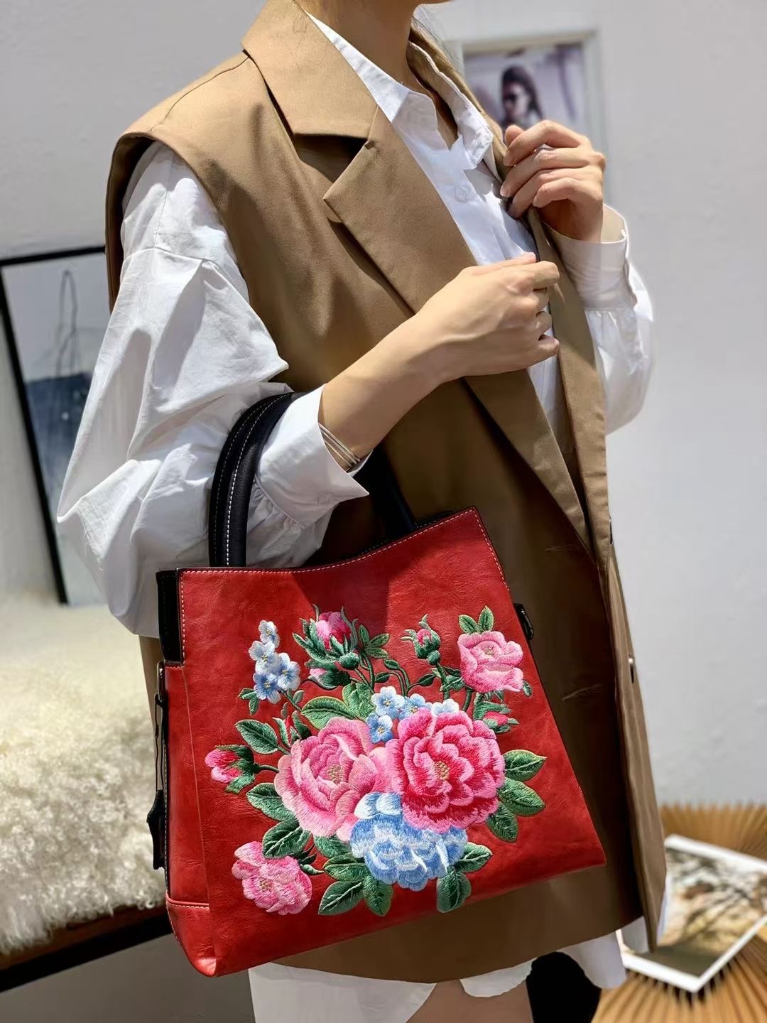 Style 6609 Chinese Floral - Embroidered Handbags designer bag