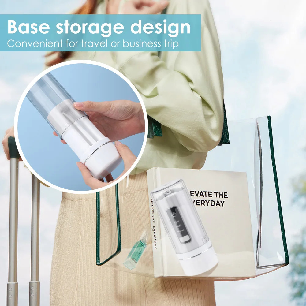 Portable Oral Irrigator Water Flosser Dental Water Jet Tools Pick Cleaning Teeth 230ML 4 Nozzles Mouth Washing Machine Floss 250605