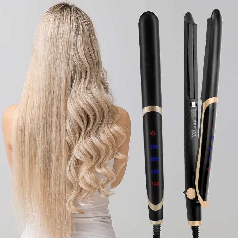 Hair Straightener Irons Ultrasonic Infrared Hair Iron LCD Display Hairs Flat Iron Board Recover Damaged Hair Irons W250610