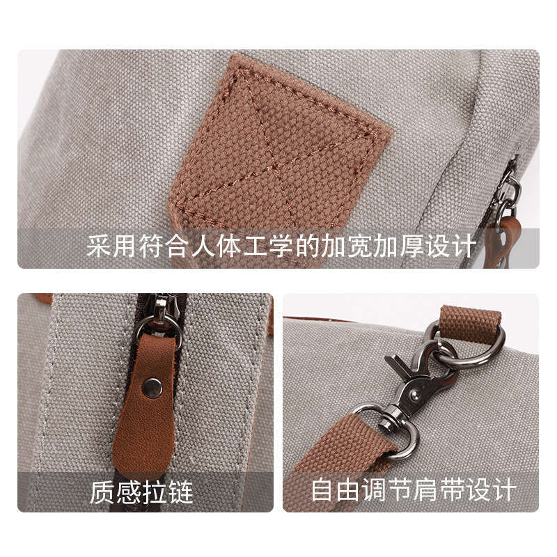 Crossbody Men's Sports Chest Large Capacity Casual Canvas Backpack Trendy Multifunctional Travel Shoulder Bag
