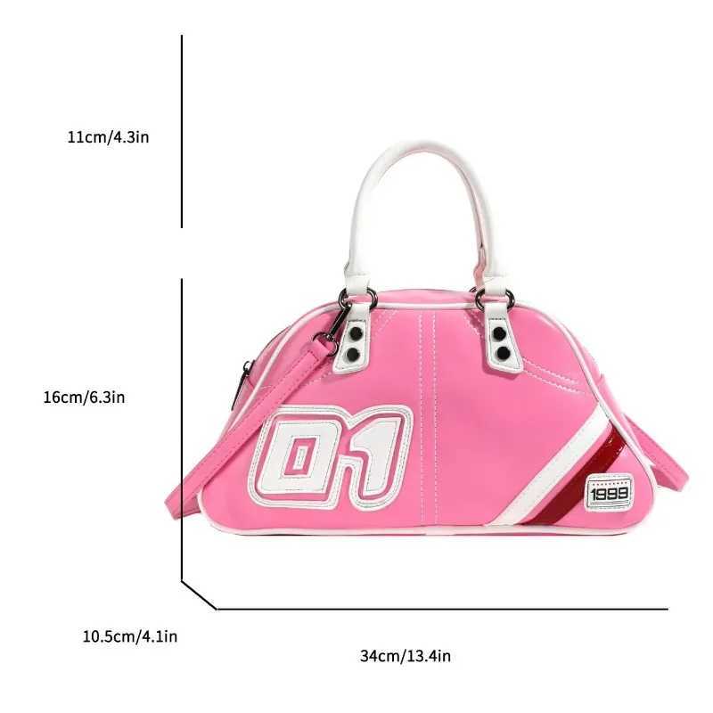 Trapezoidal Baseball Bag Lady Fashion Casual Travel Handbag Tote Large Capacity Shoulder Crossbody Bag PU Leather Sac A Main Y250607