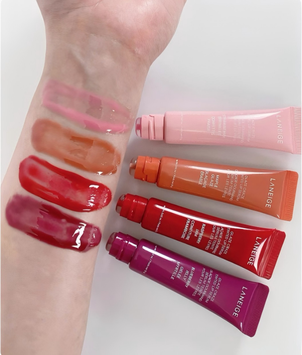 2025 New Colored Laneige Lipstick Peptide Colored Lip gloss 12g Caramel Donut Colored Lip Balm Night Moisturizing Hydrating Lipstick Paste