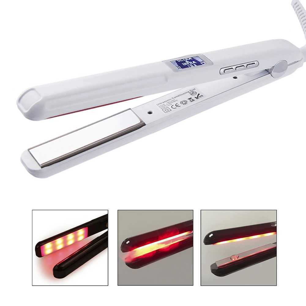 Infrared Ultrasonic Hair Care Iron Heatless Dual Voltage W250610