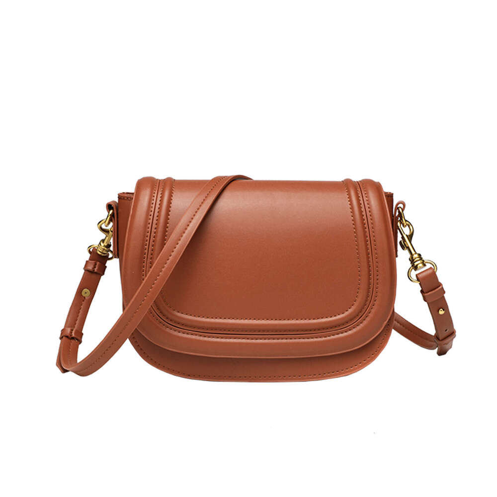 Z Brand Women's 2025 New Saddle Wide Shoulder Strap Crossbody Underarm Versatile Flap Ins Trend Bag