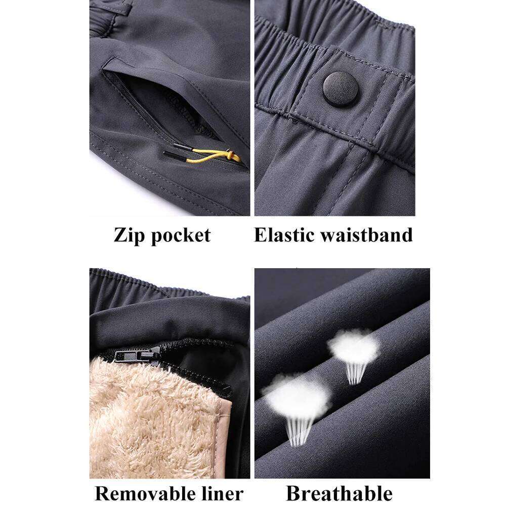 New Men And Women Outdoor Windproof Waterproof Warm 2 in 1 Snow Trousers Winter Ski Snowboard Pants Brand -40 Degrees