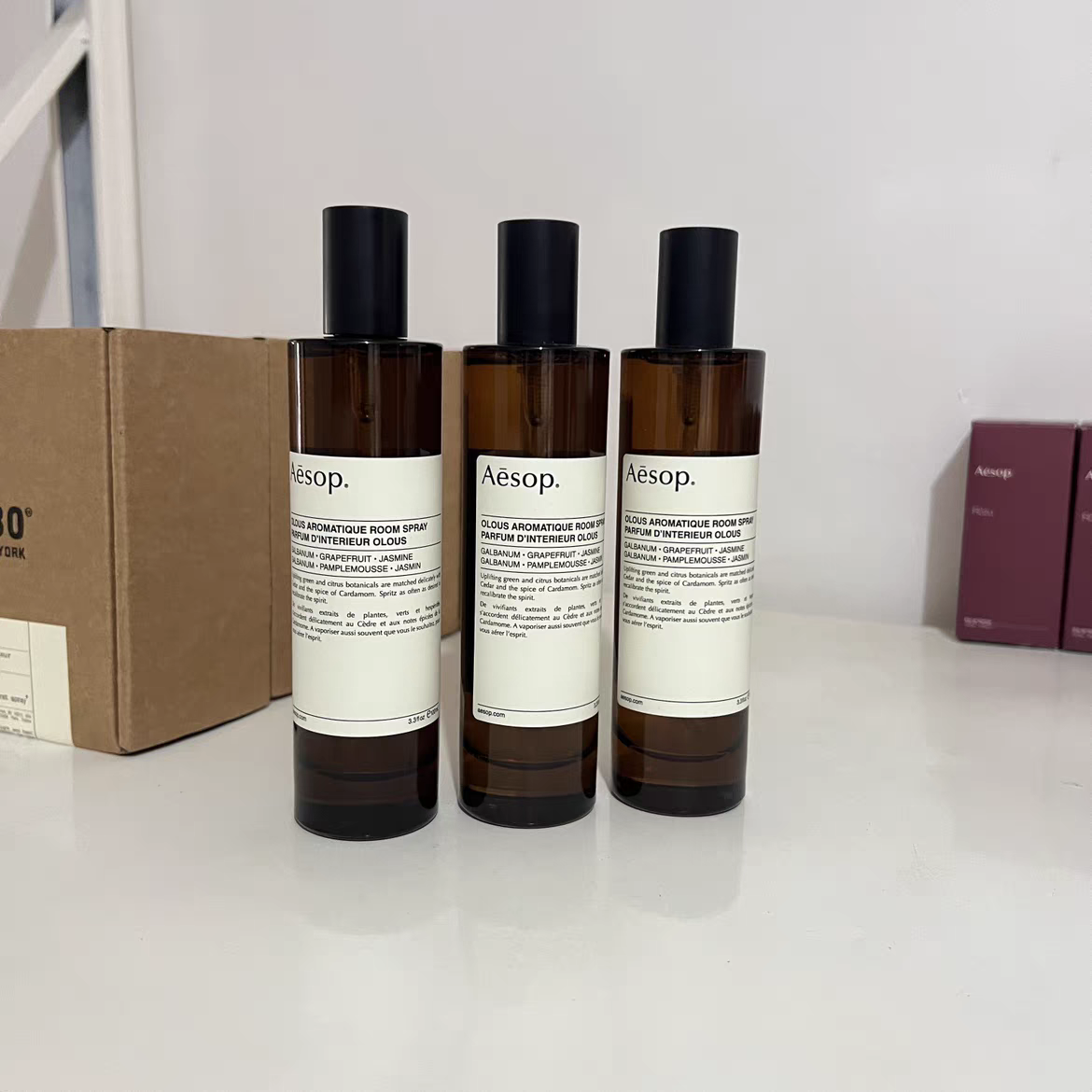 Aesop Aromatique Room Parfum D'INTERIEUR Set Istros Cythera Olous Woody Notes Incense Spray 100ml*3 Hoursehold Air Freshener