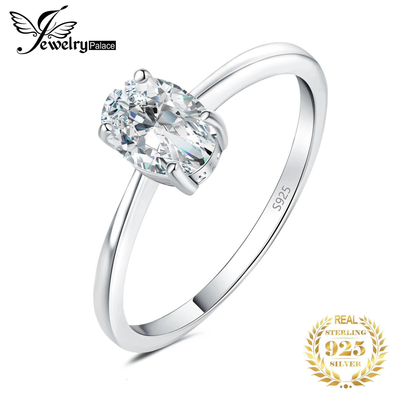 Jewelry 5A CZ Oval Solitaire Classic 925 Sterling Silver Wedding Engagement Ring for Woman Anniversary Gift Fine Jewelry 250610
