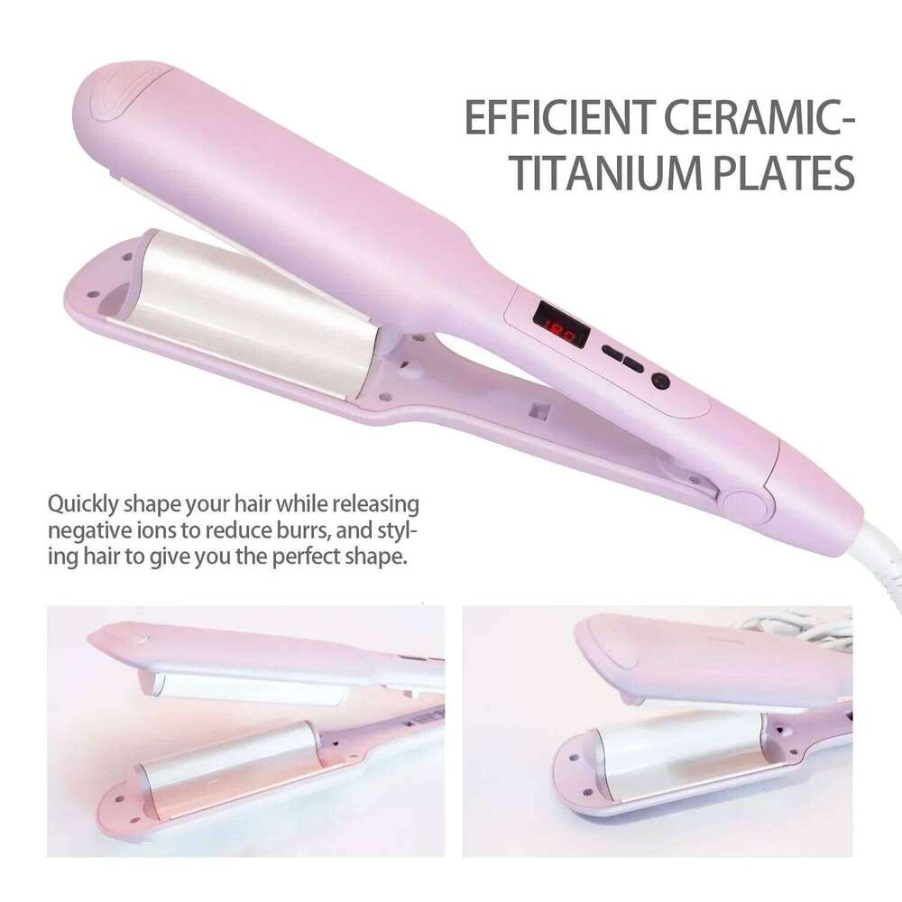 Professional Styler 3 Barrels Big Wave Curling Hair Curlers Crimping Iron Fluffy Waver Salon Styling Tools