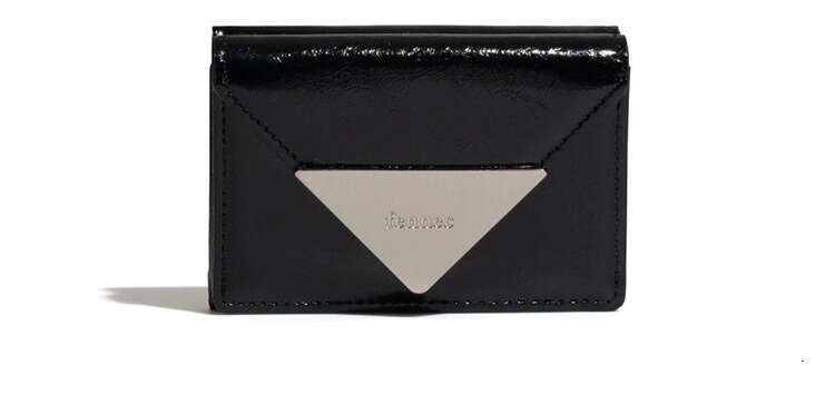 Korean Niche Fennec Wallet Patent Leather Classic Triangle Portable 70% off Coin Purse ID Card Holder