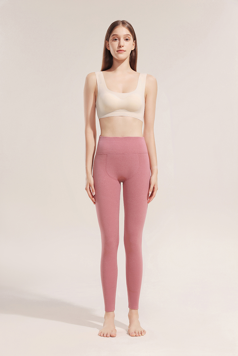 Women's high-waisted bottoming trousers High elastic slimming skin-friendly warm peach hip design bottoming warm trousers