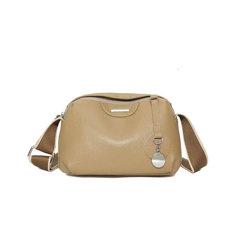 Top Layer Cowhide Soft Leather 2024 Fashion Small New Versatile Crossbody Women's Light Luxury Single Shoulder French Style Bag GUHUISHU