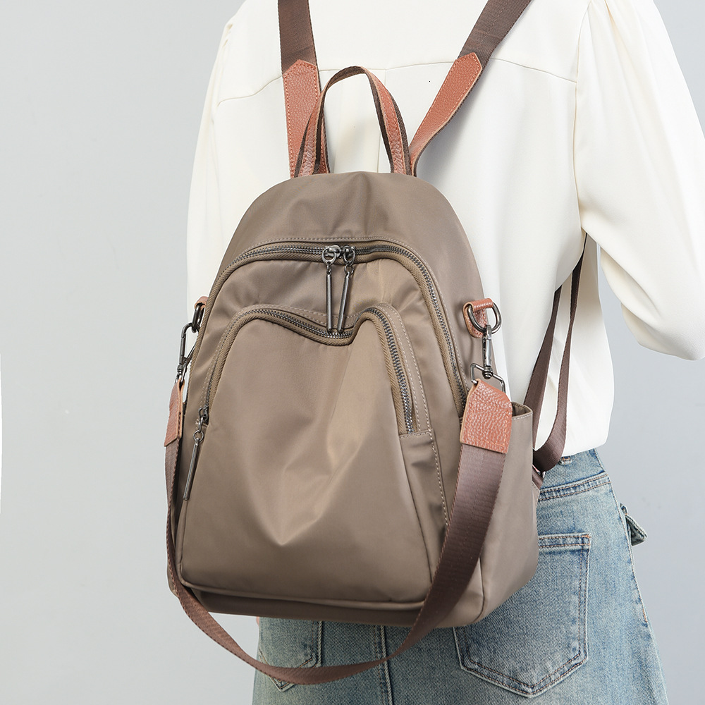 Women's 2025 New Oxford Cloth Commuter Waterproof Wear-resistant Fashionable Double Shoulder Backpack Bag