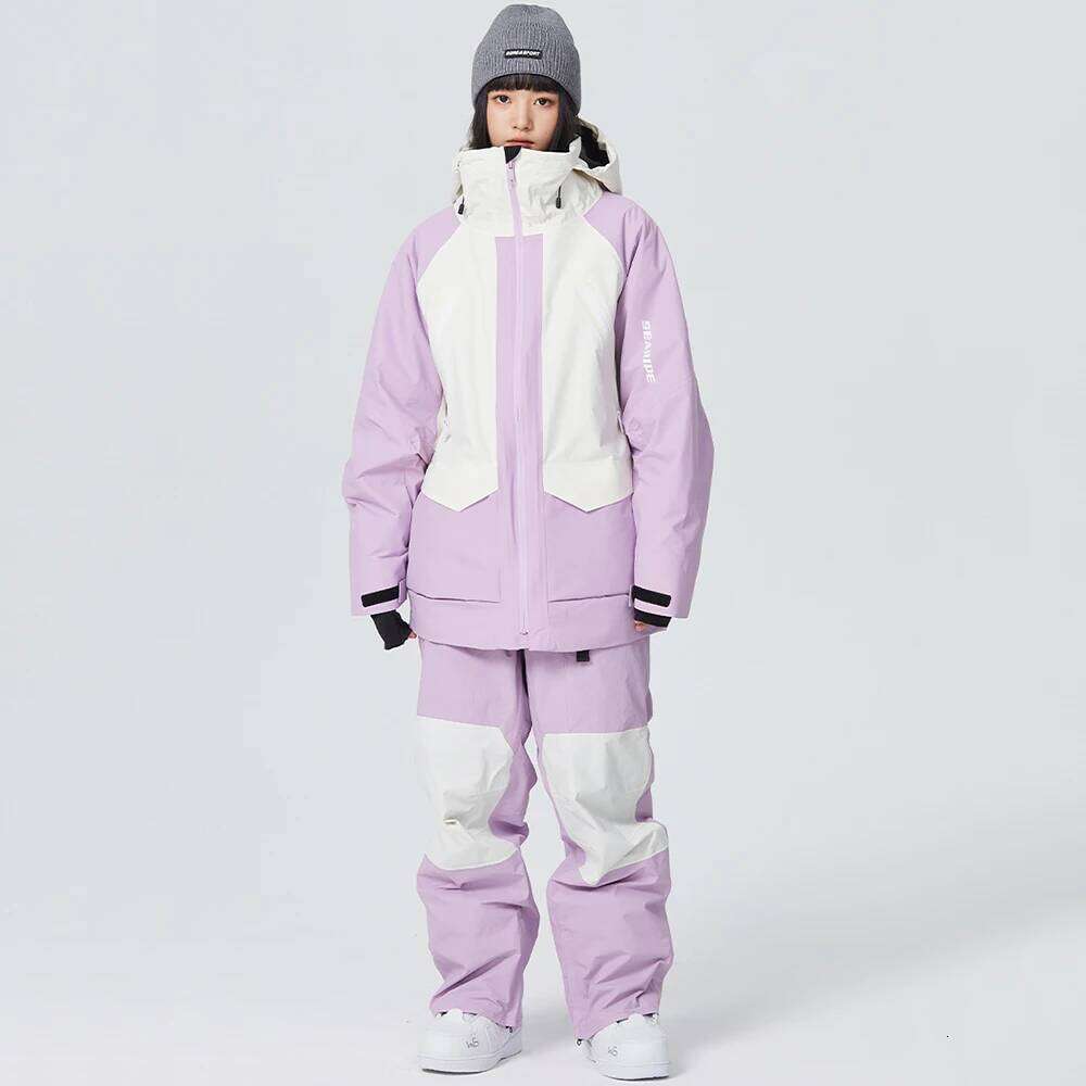 Winter Skiing Women Warm Ski Trousers Waterproof Windproof Snowmobile Clothes Adult Men Loose Snow Pants 2025 New Britches