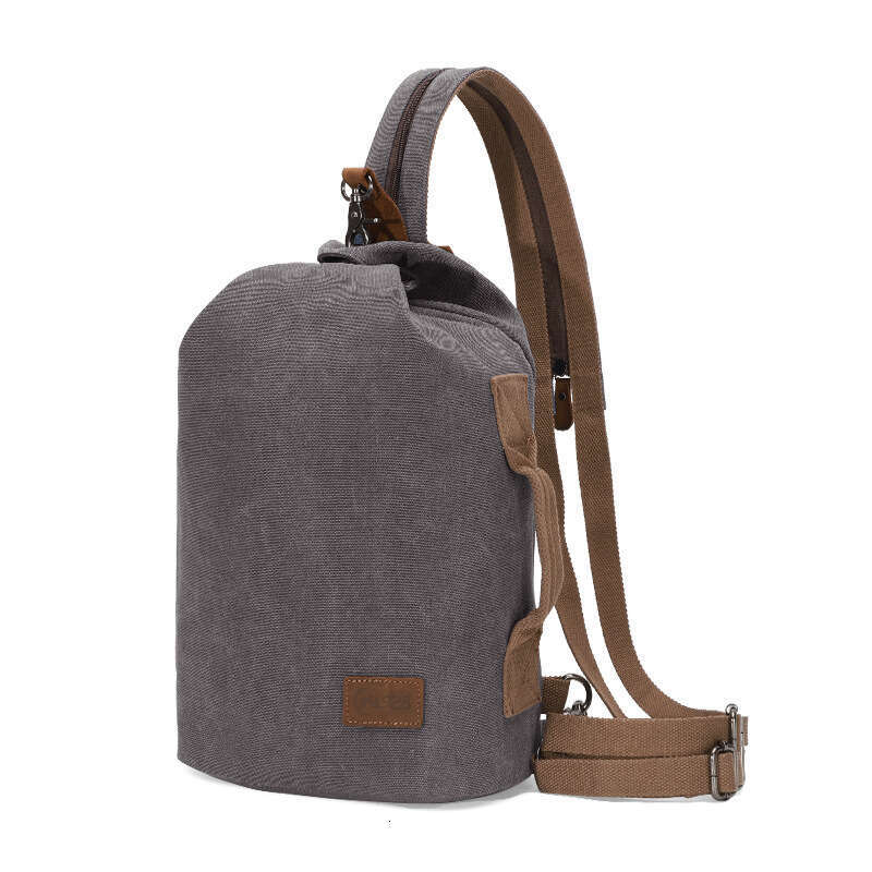 Crossbody Men's Sports Chest Large Capacity Casual Canvas Backpack Trendy Multifunctional Travel Shoulder Bag