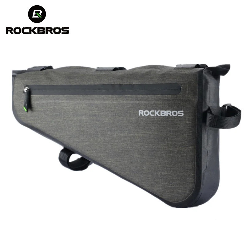 ROCKBROS 8L MTB Road Bike Bags Triangle Bag Pouch Reflective Rainproof Pannier Portable Adjustable Bicycle Bag Bike Accessories 250610