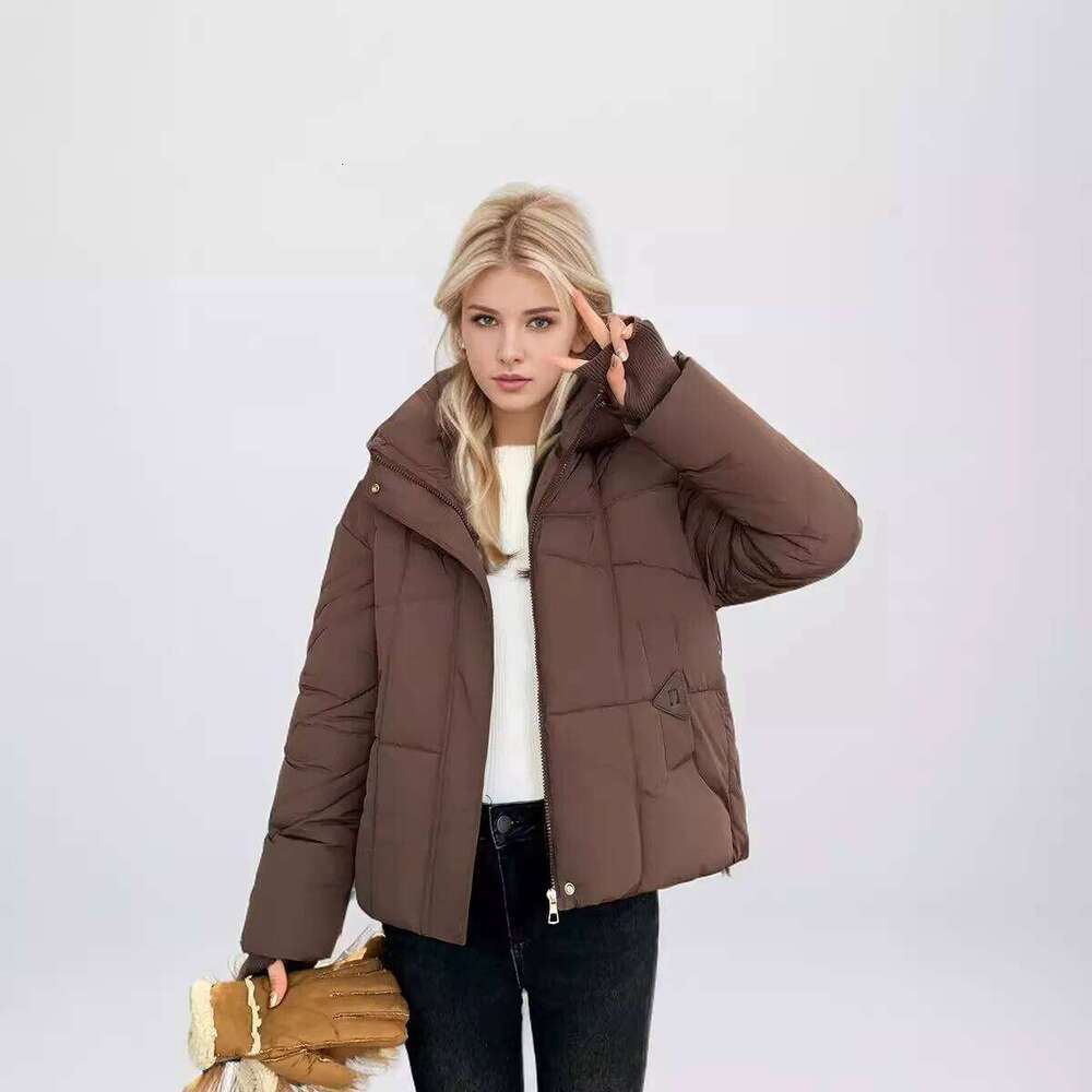 Winter Demi-season Female Pure Color Hooded Short Cotton Jacket Thicken Warm Parkas Tops Women's Clothing