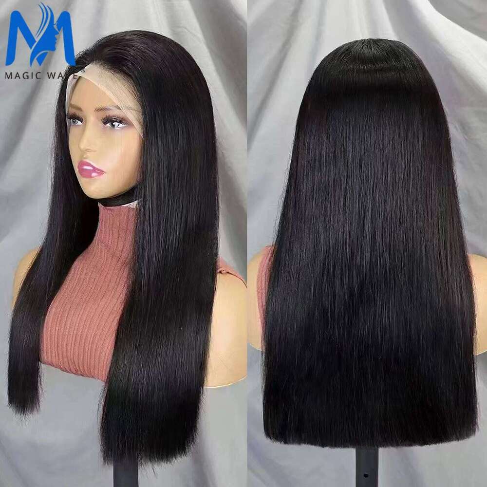300% Density Straight Human Wigs for Black Women 10-30 Inches Double Drawn Bob Hair 13x4 HD Lace Frontal Wig PrePlucked