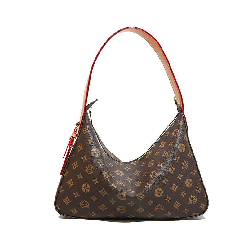 Designer bag free shipping 2025 new fashionable high-end texture printed tote bag, hand-held shoulder crossbody bag for women