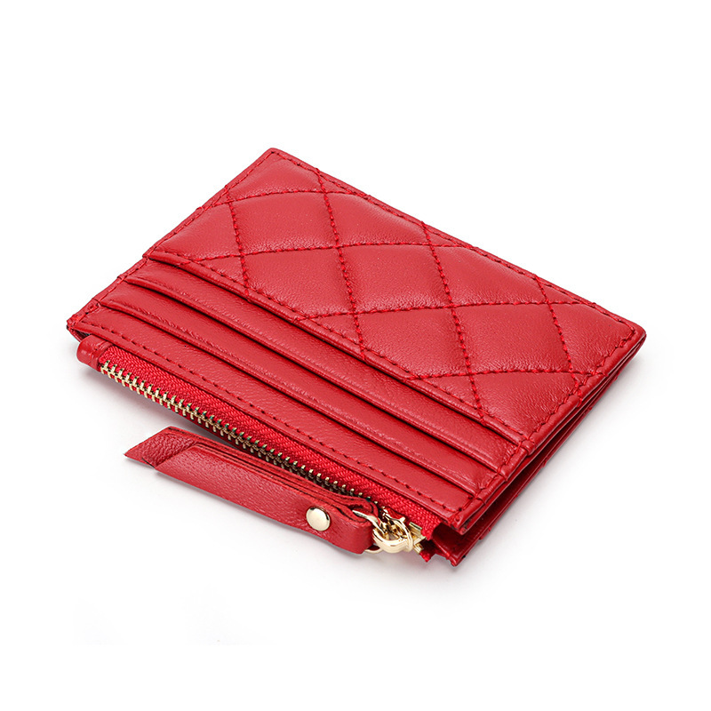 Free Shipping 2025 New Designer Bag Women's Genuine Leather Zipper Wallet Multi Slot Embroidered Card Bag Exquisite And Practical Coin Purse