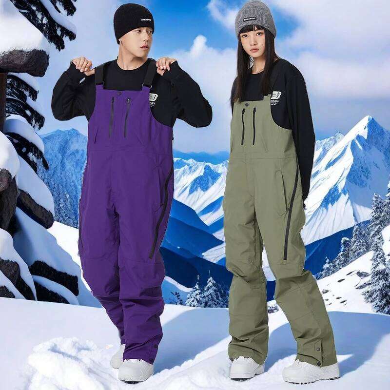 2025 Outdoor Mountain Man Snowboard Jumpsuits Winter 3L Waterproof Women Skiing Overalls Sport Motorcycle Female Snow Trousers