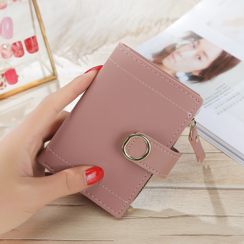 Free Shipping 2025 New Designer Bag Fresh And Trendy Women's Wallet PU Leather Solid Color Cute Card Bag Exquisite And Practical Large Capacity C