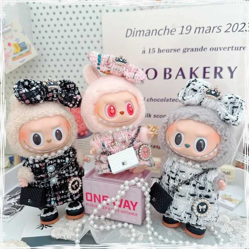 17cm Labubu Doll Accessories Clothes Kawaii Mini Luxury Design Sweet Princess Skirt Labubu Clothes Crossbody Bag Princess Shoes W250610