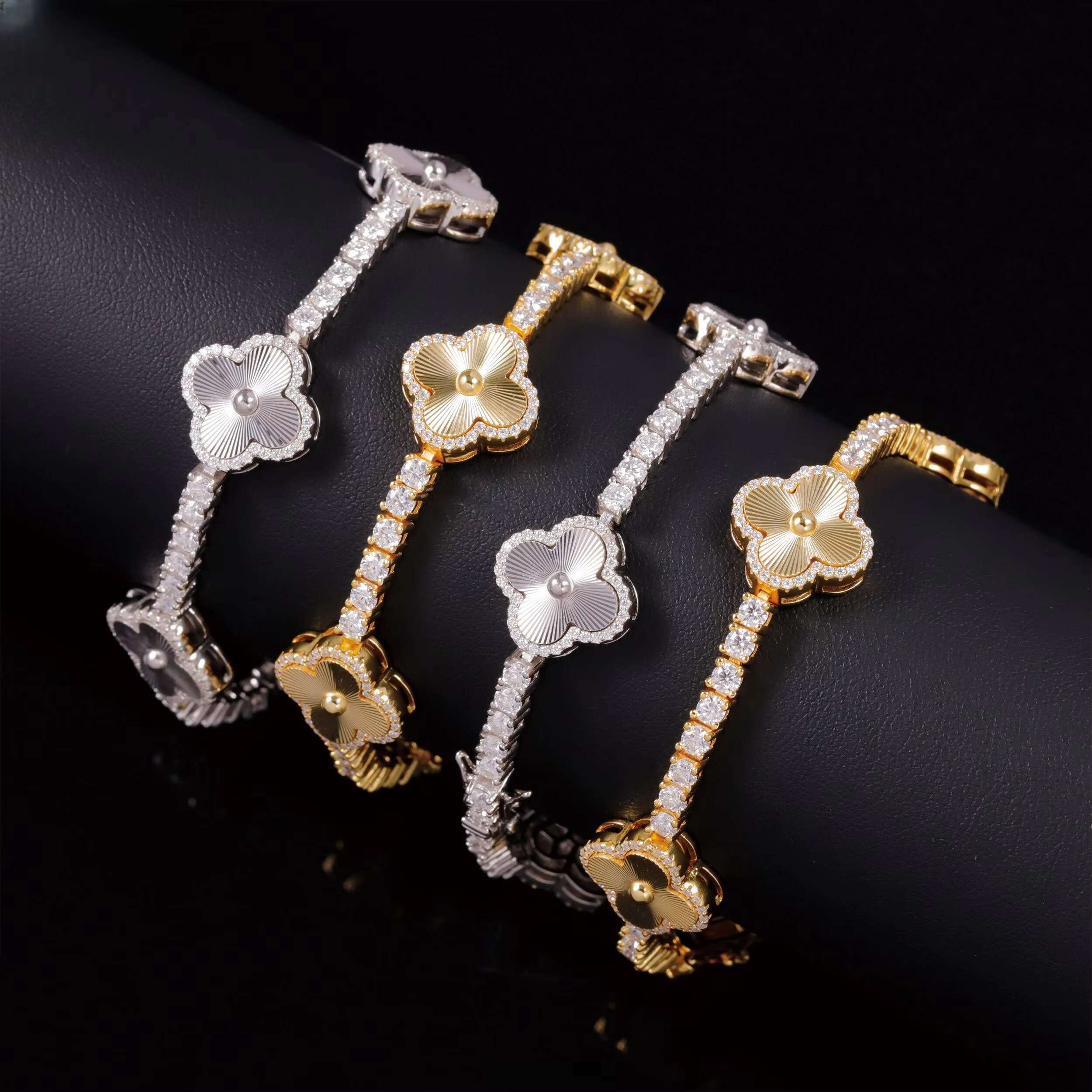 Hot Sale Moissanite Cuban Chain Link Necklace Baguette Design Gold Plated Chain Jewelry for Fashion Lovers