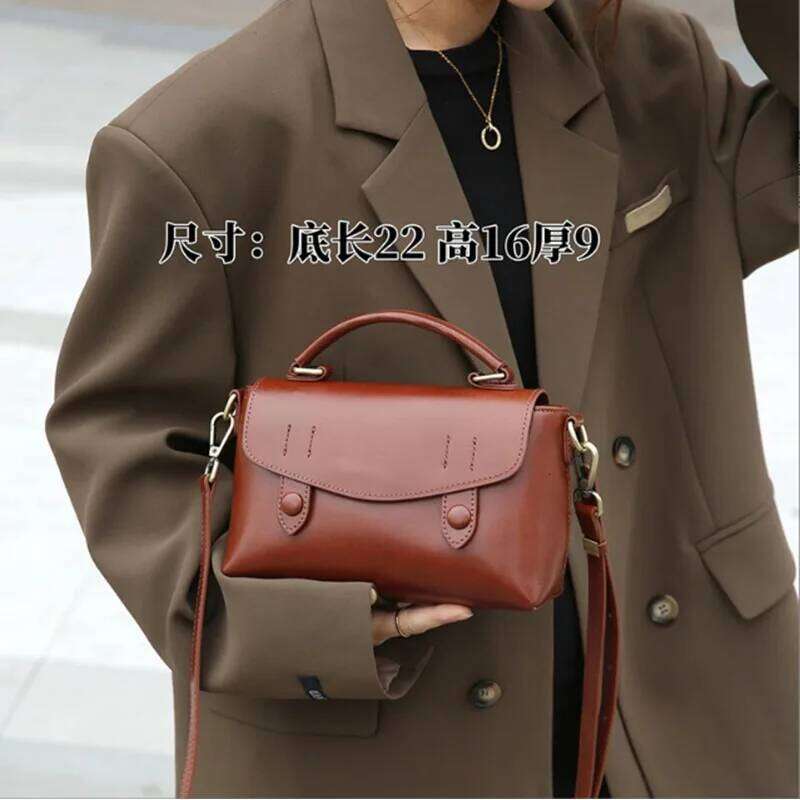2025 New Leather Women's Handbag - Retro Single Shoulder Fashion Crossbody High Quality Small Square Bag 2025/06/10 2025/06/10