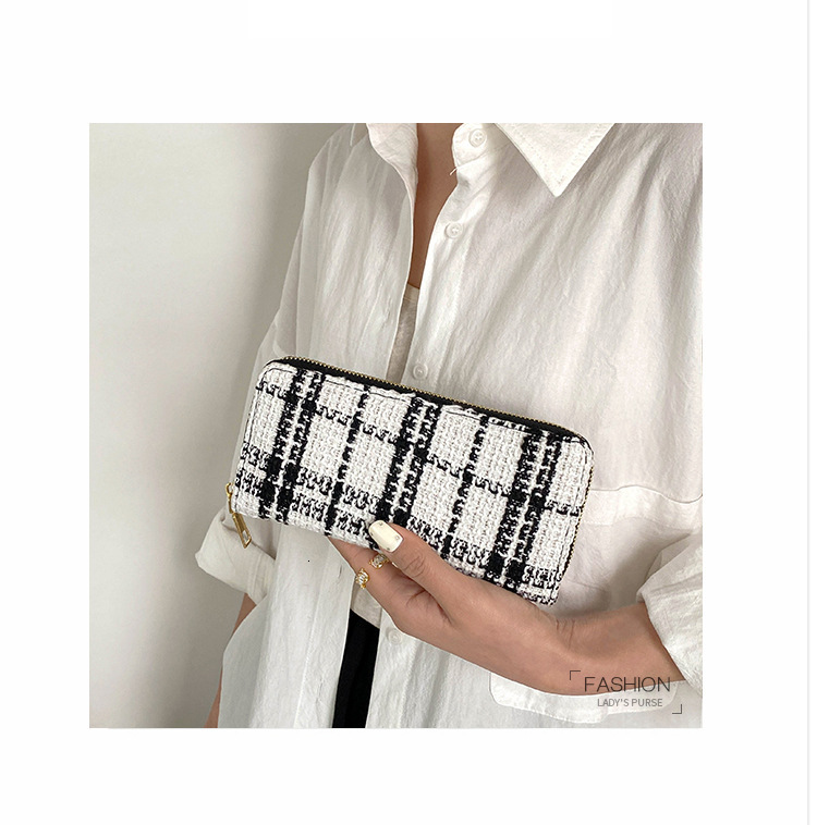 Free Shipping 2025 New Designer Bag Cotton And Linen Single Handle Women's Wallet Long, Exquisite And Practical Card Bag High-quality Trendy Coin