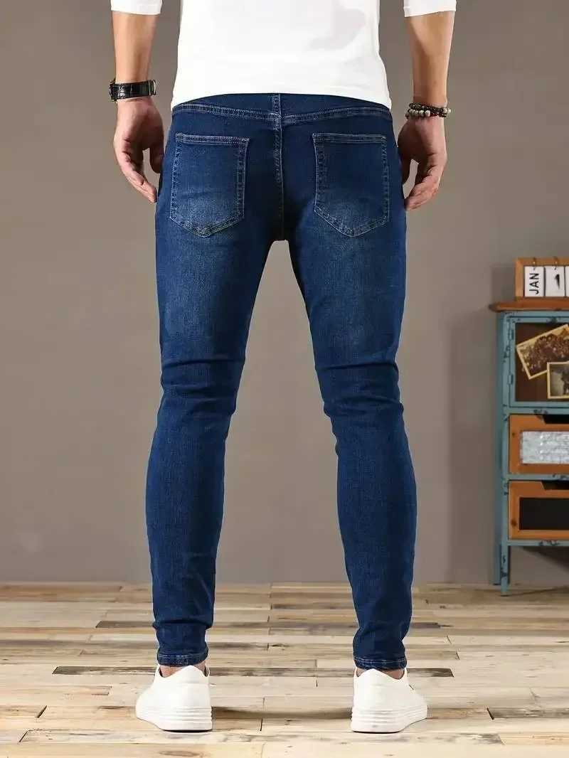 2025 Spring New Mens Slim Fit Classic Skinny Jeans Casual Street Style Casual Mens Skinny Jeans Male Slim Fit Pencil Denim Blue M250610