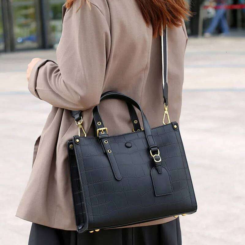 New 2025 Summer Genuine Leather Crossbody Shoulder Handheld Tote Versatile Mom Bag 2025/06/10
