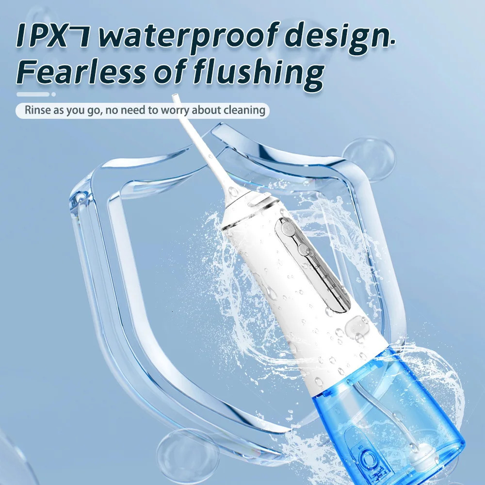 Portable Oral Irrigator Dental Water Flosser Dental Water Jet Tools Pick Cleaning Teeth 300ML6Nozzles Mouth Washing MachineFloss 250605