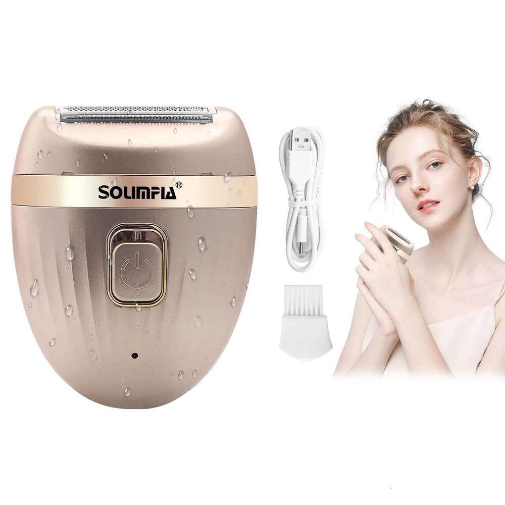 Solimpia Rechargeable electric female razor facial leg bikini trimmer hair remover body lady shaver for women wet & dry