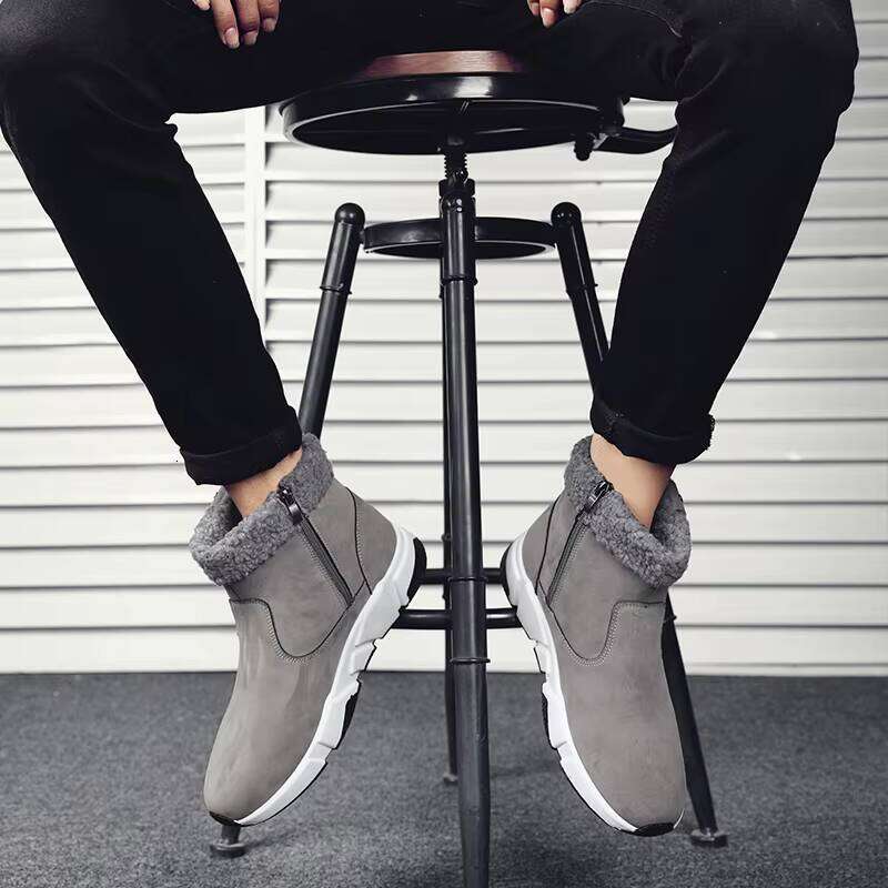 Explosive Winter High-top Plus Veet Warm Snow Boots Buckle Sports Cotton Shoes