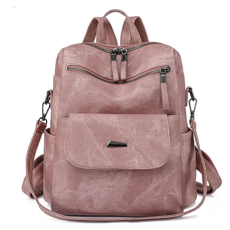 For Women Korean Style Large Capacity Ladies Backpack Double Shoulder PU Women's Bag B5