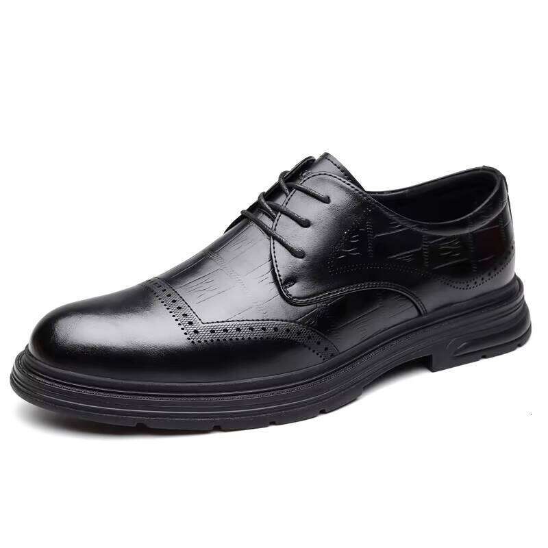 Hot selling New men casual leather with formal business men's lace up dress shoes
