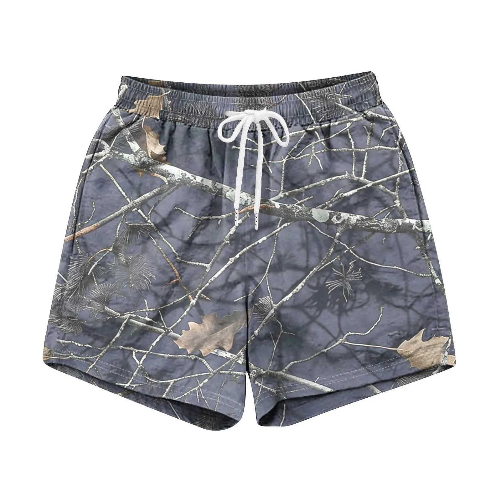3D Camouflage Printed MenS Beach Shorts Casual Swim Trunks Personality Cool Sports Outdoor Camo Board Shorts Clothing W250610