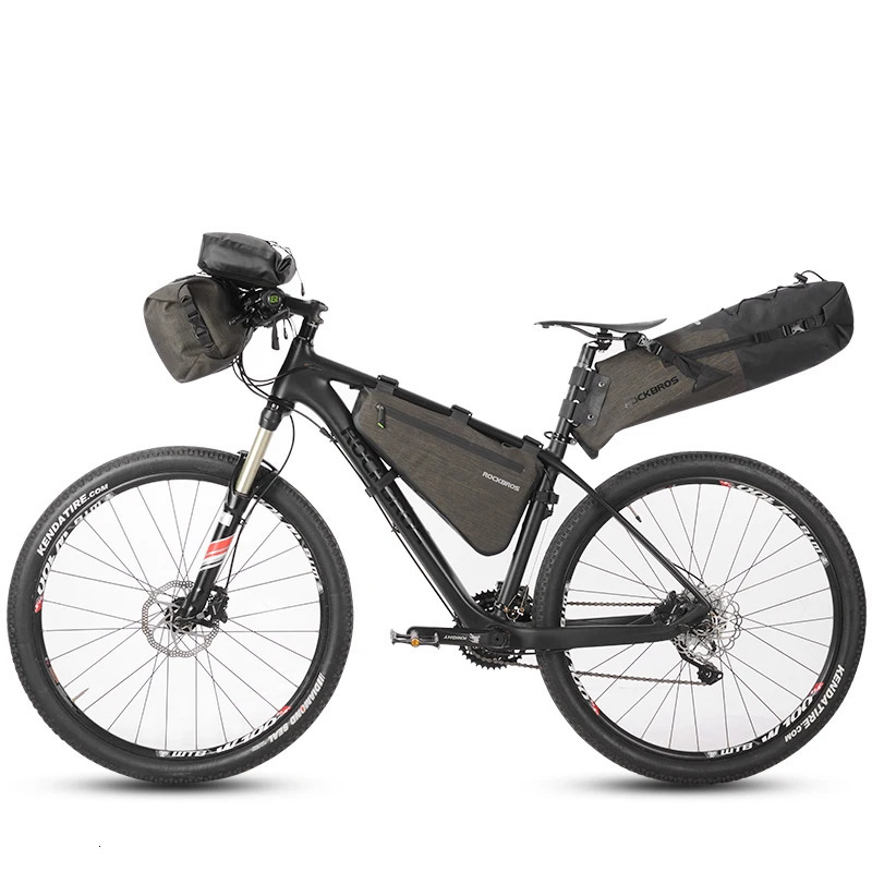 ROCKBROS 8L MTB Road Bike Bags Triangle Bag Pouch Reflective Rainproof Pannier Portable Adjustable Bicycle Bag Bike Accessories 250610